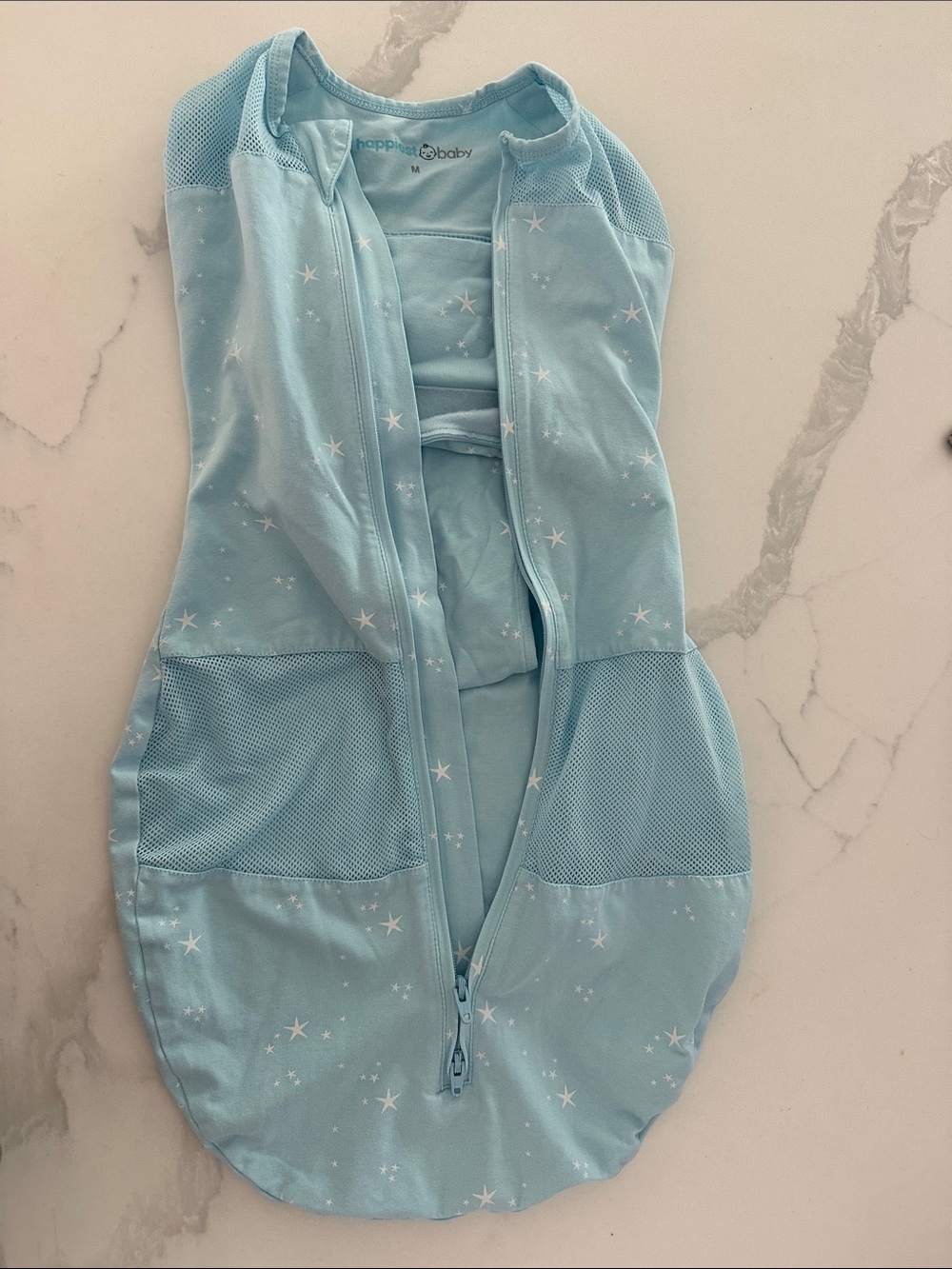 Happiest Baby Light Blue Star Swaddle Sleeper